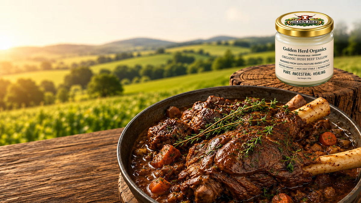 Slow-cooked lamb shanks