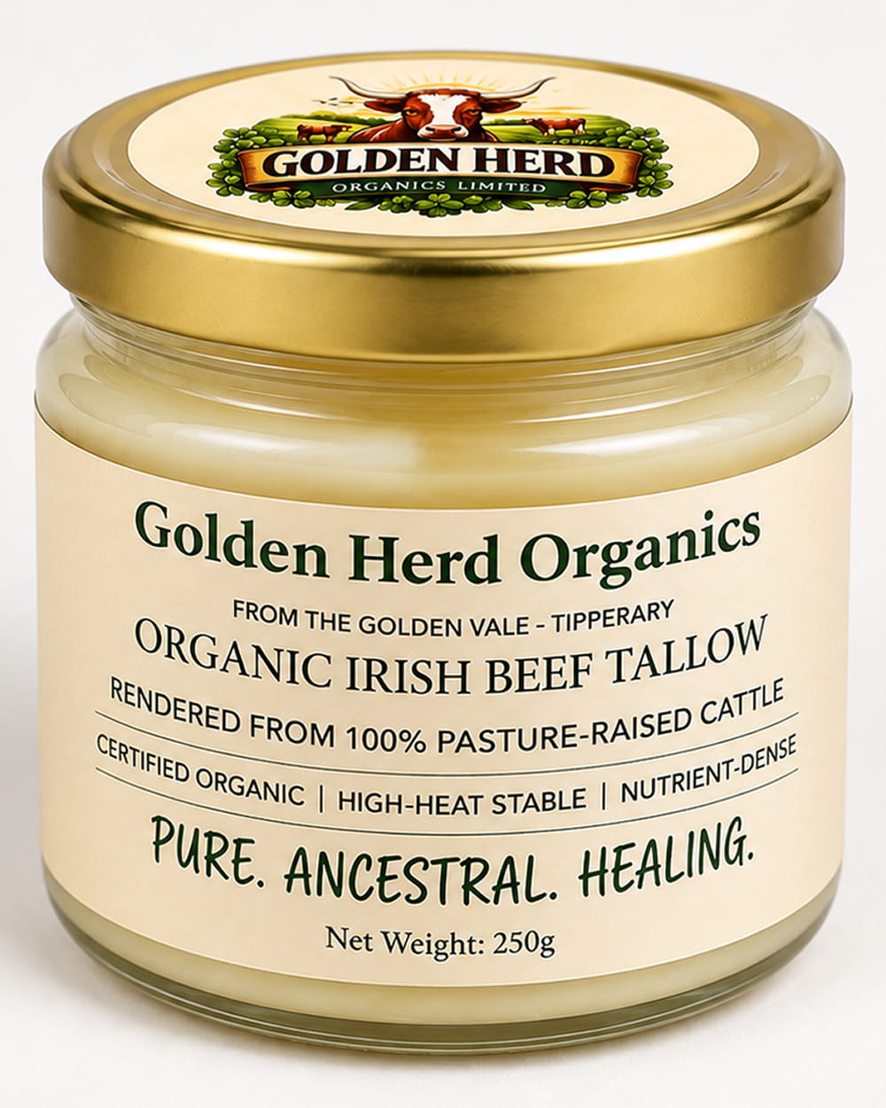 Certified Organic Beef Tallow – 3 Pack