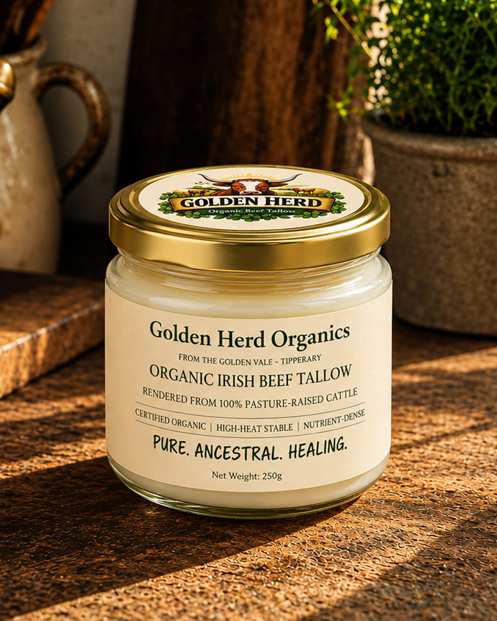 Certified Organic Beef Tallow – 3 Pack