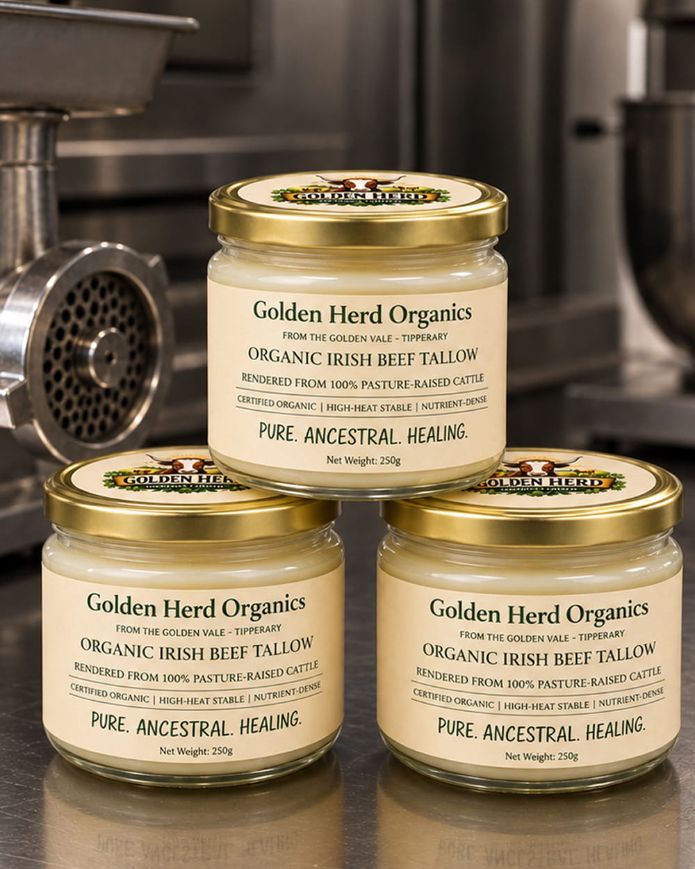 Certified Organic Beef Tallow – 3 Pack